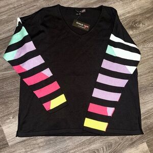 Nwt French Kyss Striped Top Shirt size Med